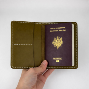 Étui à passeport en cuir pleine fleur